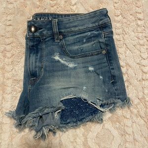 American eagle shortie jean shorts